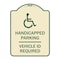 Signmission Handicapped Parking Vehicle Id Required Handicapped Heavy-Gauge Alum Sign, 24" x 18", TG-1824-23912 A-DES-TG-1824-23912 - alternate 1